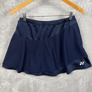 Yonex Skort S Navy Blue Athletic Tennis Built in Shorts Logo Drawstring Sporty